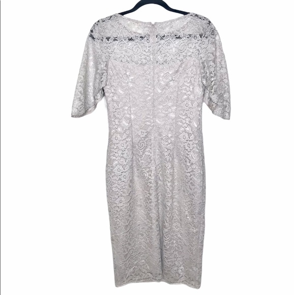 NWT Adrianna Papell Metallic Lace Sheath Dress - Picture 7 of 8